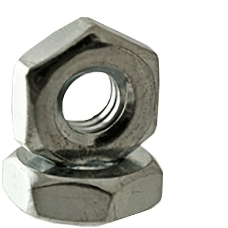Machine Screw Nut, 1/4-28, Steel, Zinc Plated, 0.193 In Ht, 8000 PK